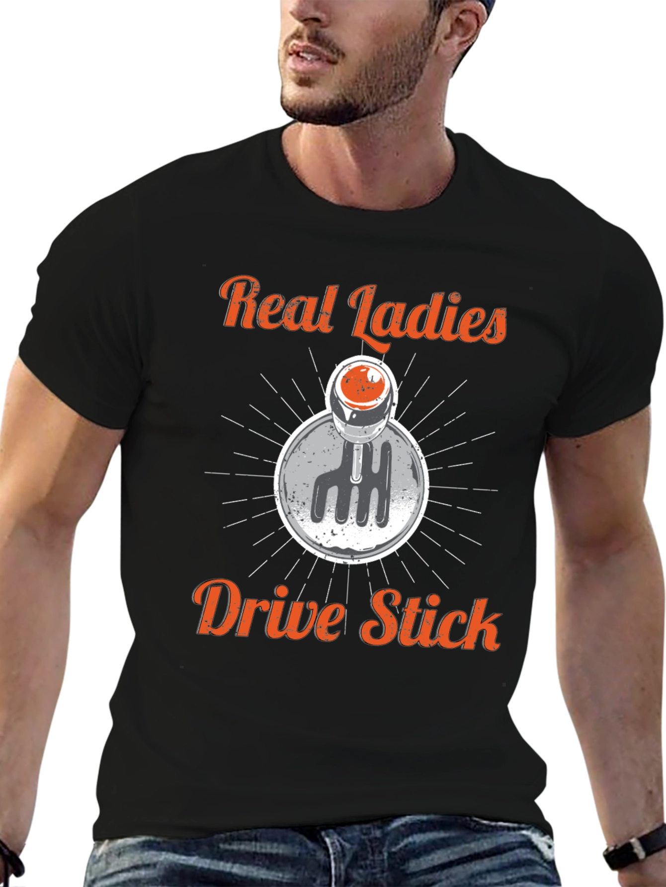 Real Ladies Drive Stick Shift Graphic Tee