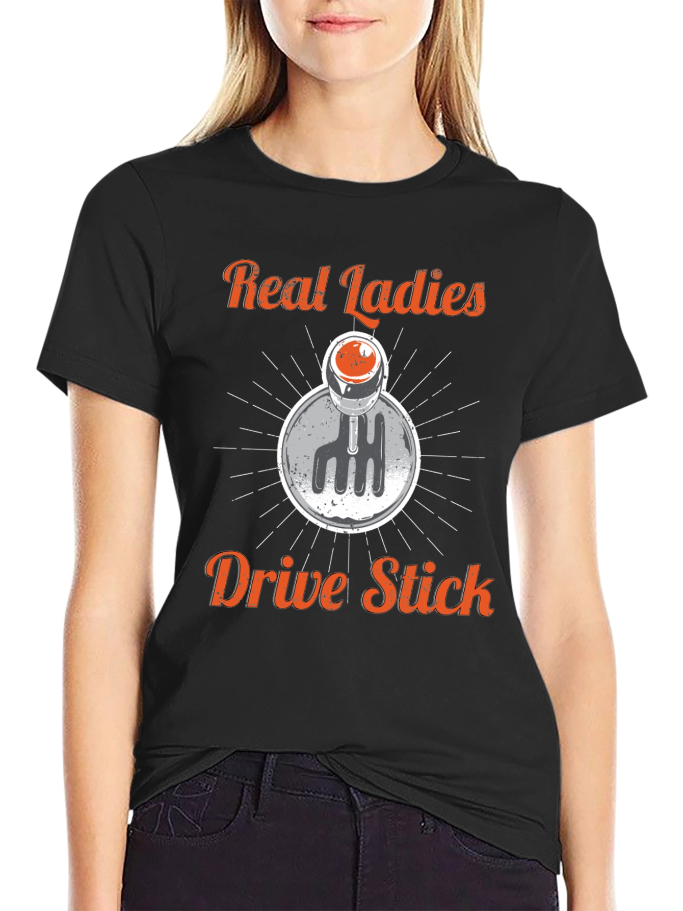 Real Ladies Drive Stick Shift Graphic Tee