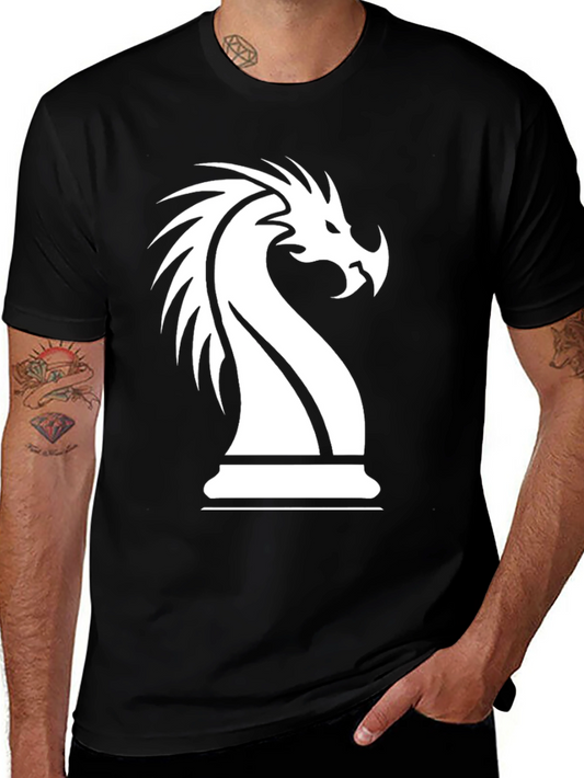 Dragon Knight Chess Piece Graphic T-Shirt