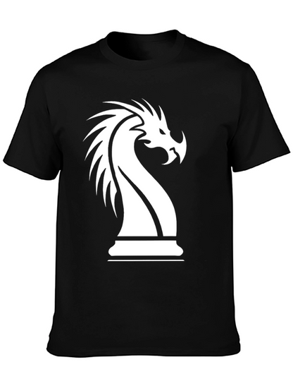 Dragon Knight Chess Piece Graphic T-Shirt