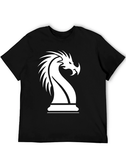 Dragon Knight Chess Piece Graphic T-Shirt