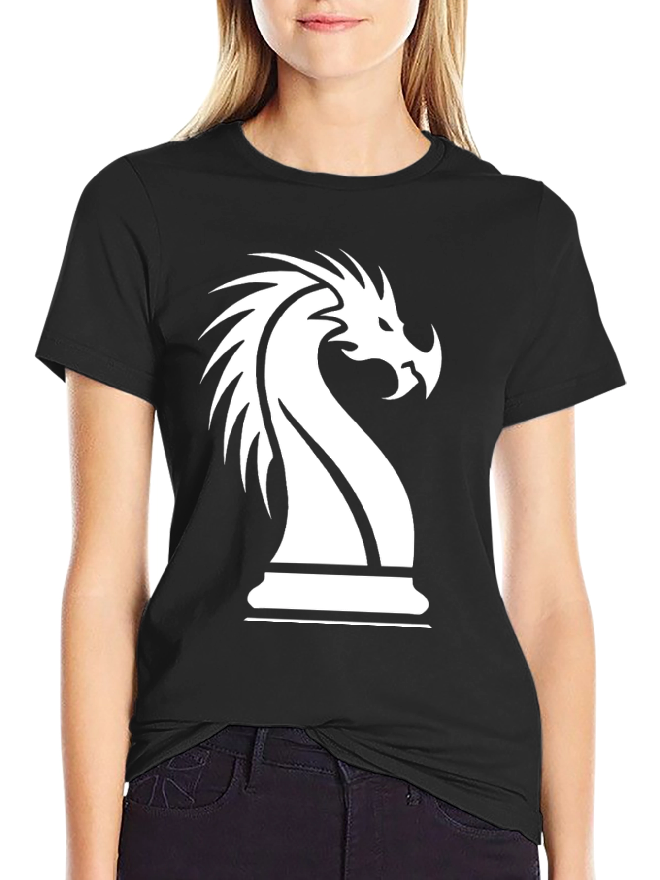 Dragon Knight Chess Piece Graphic T-Shirt