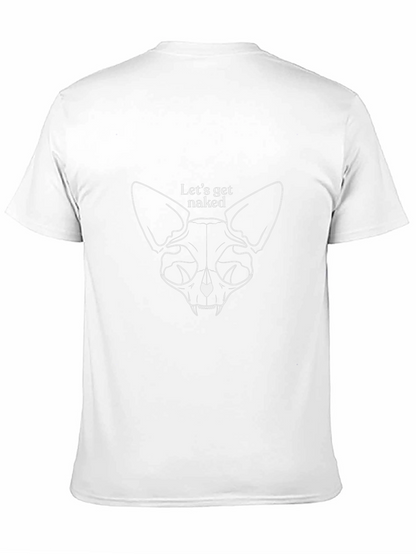 Lets Get Naked Cat T-Shirt - Quirky Graphic Tee