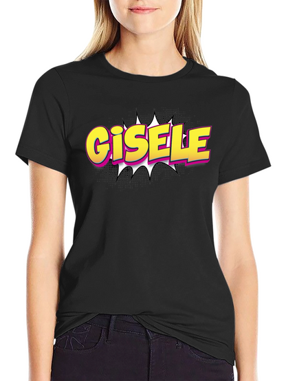 Gisele Comic Style T-Shirt - Black