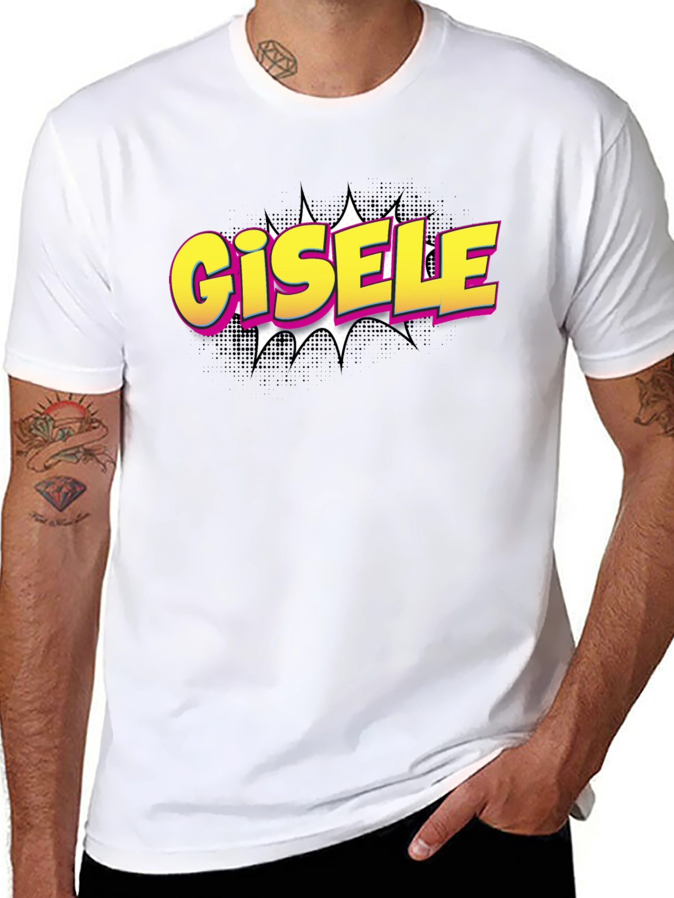 Gisele Comic Style T-Shirt - Black