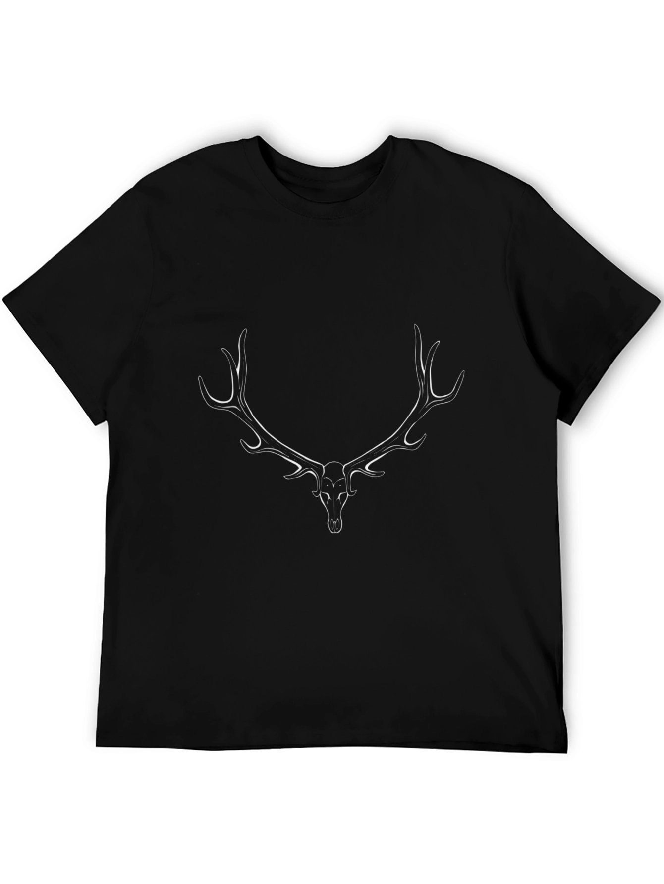 Black Deer Antler Graphic Tee