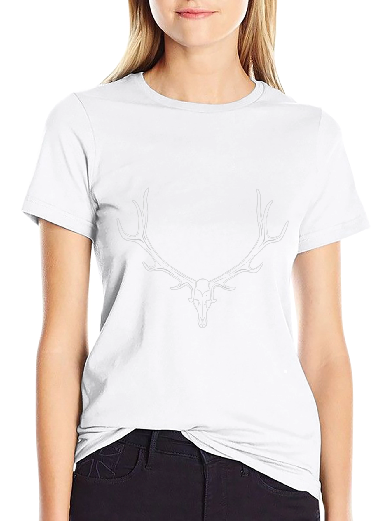 Black Deer Antler Graphic Tee