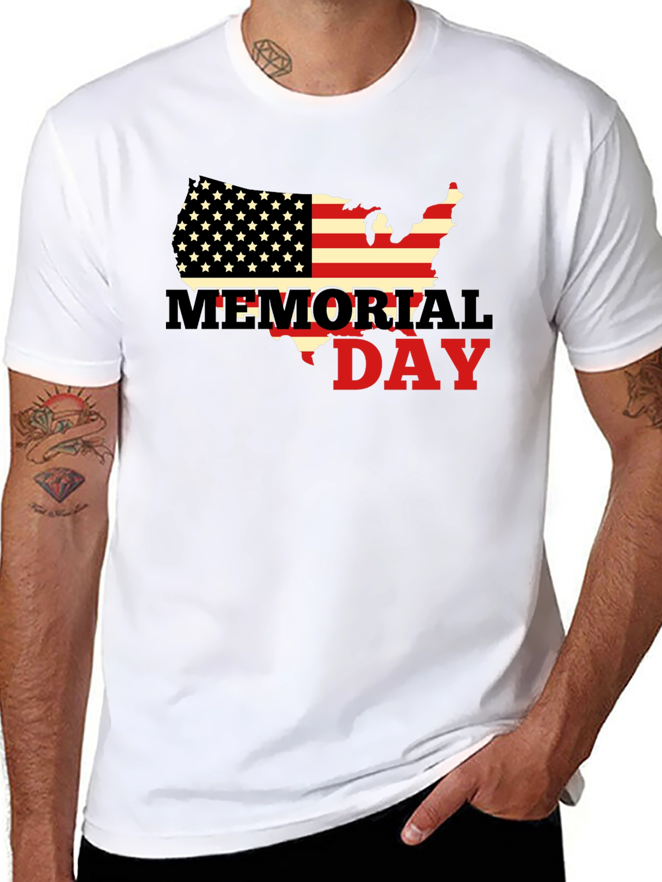Memorial Day USA Flag T-Shirt