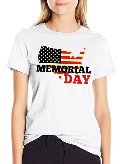 Memorial Day USA Flag T-Shirt