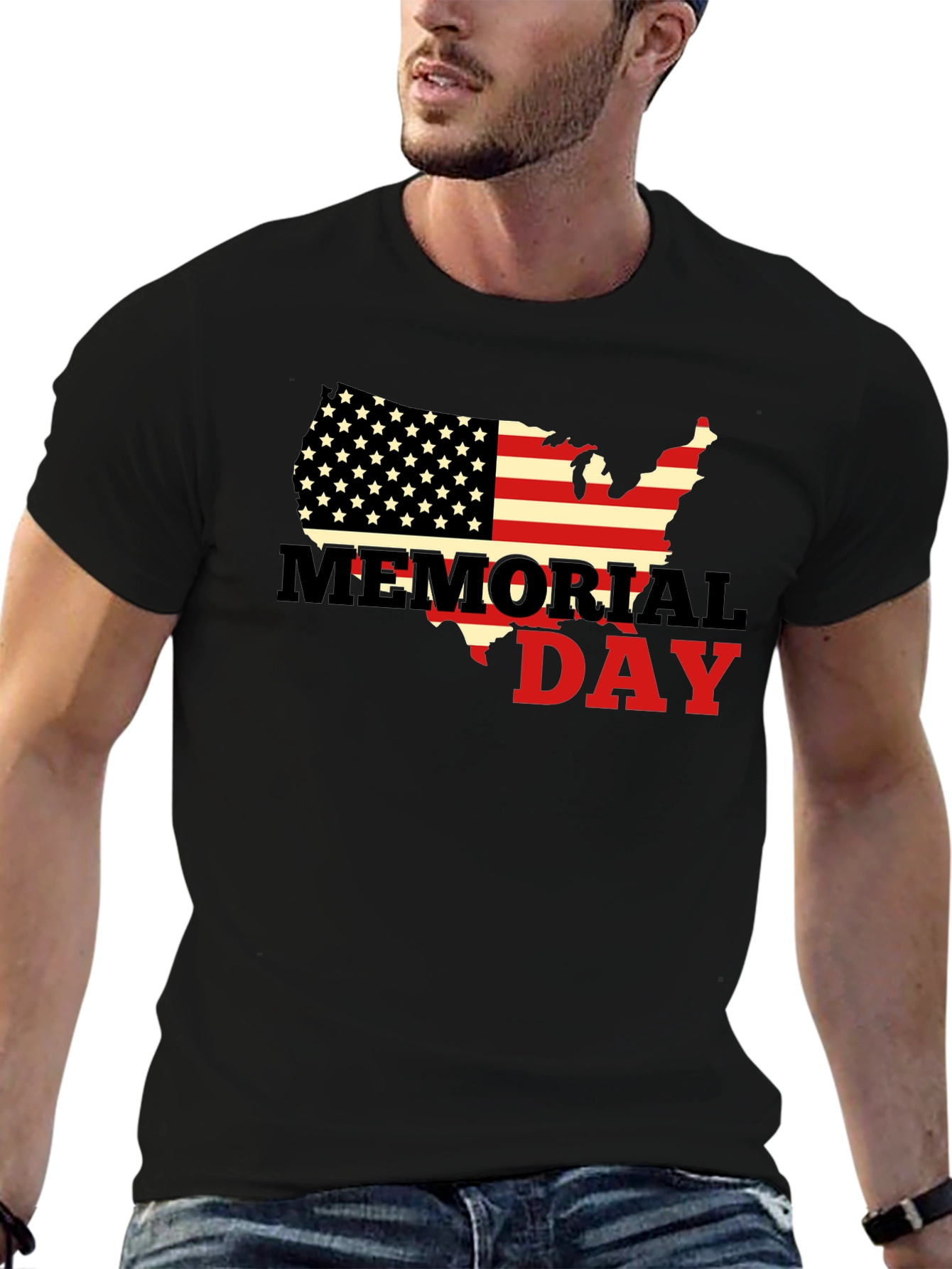 Memorial Day USA Flag T-Shirt