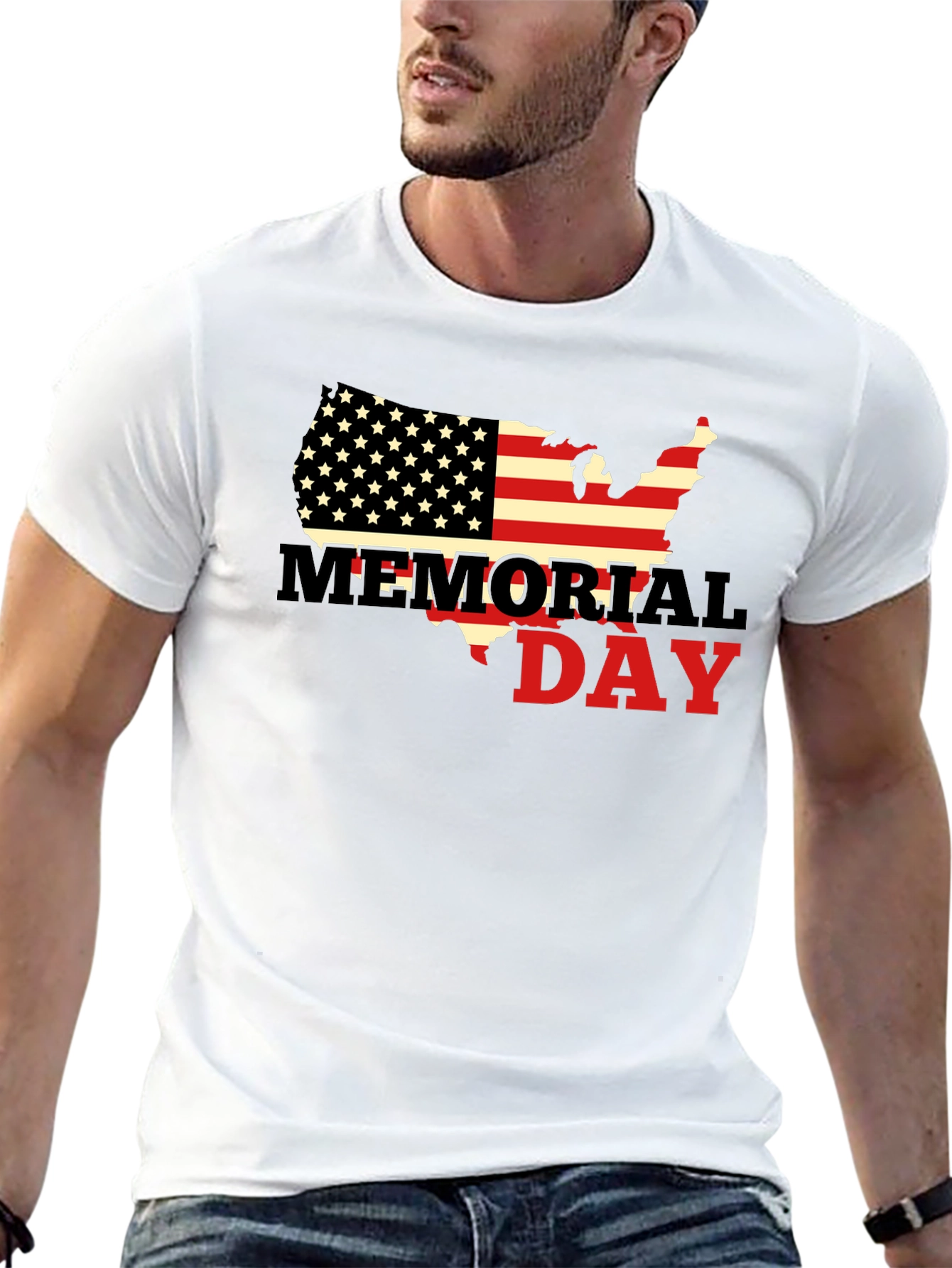 Memorial Day USA Flag T-Shirt