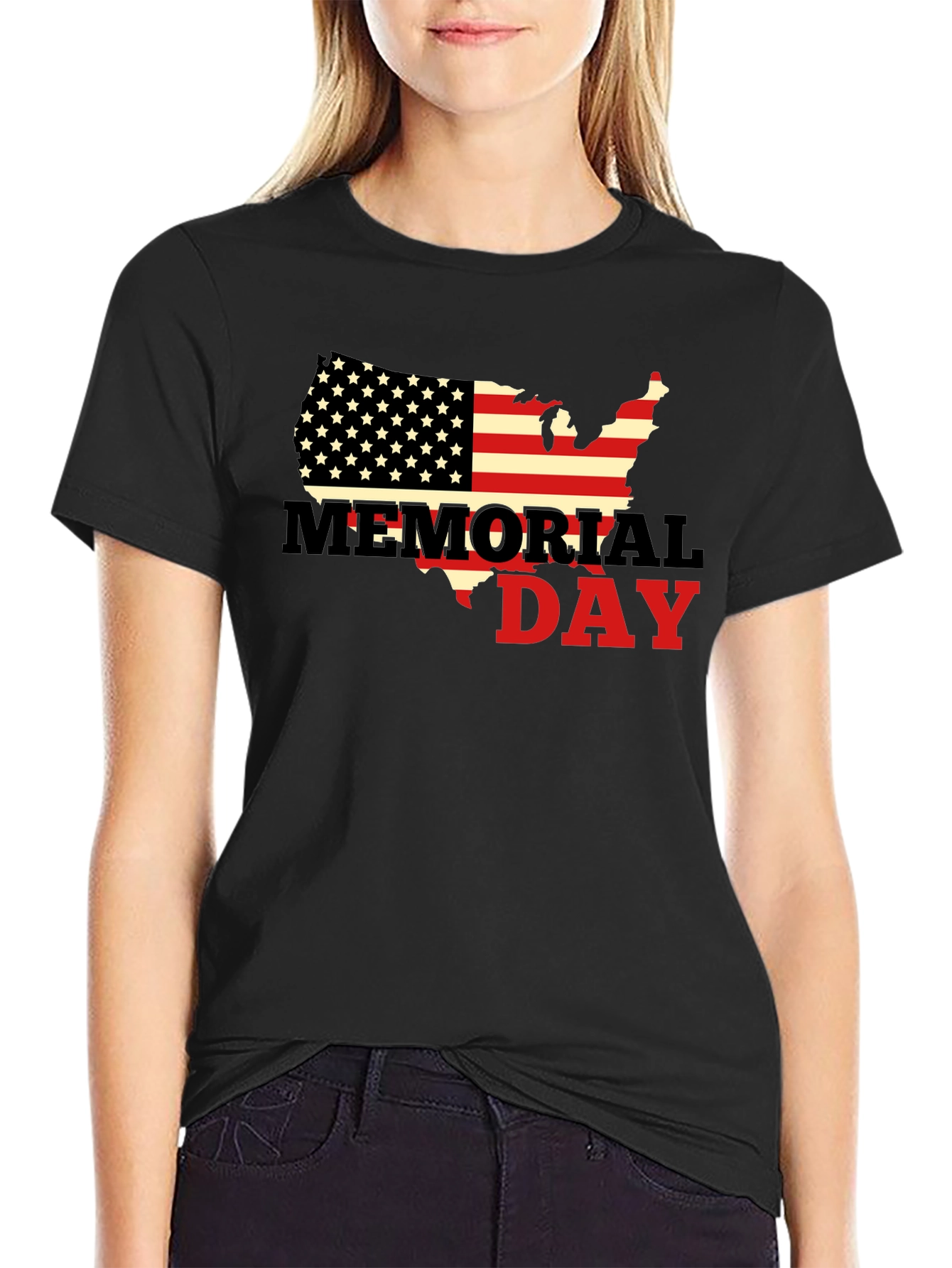 Memorial Day USA Flag T-Shirt