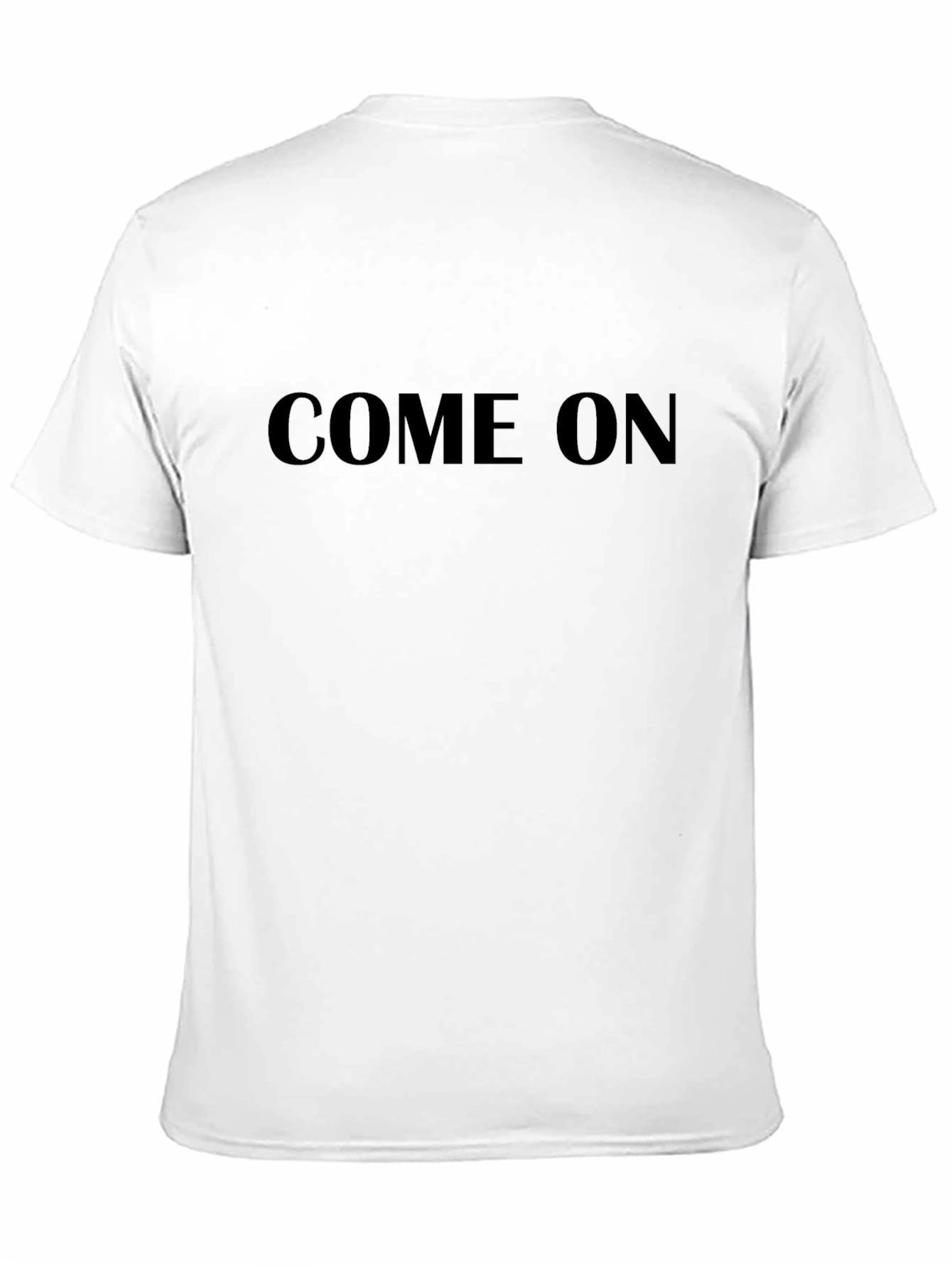 Come On Graphic Tee - Black Cotton Casual T-Shirt
