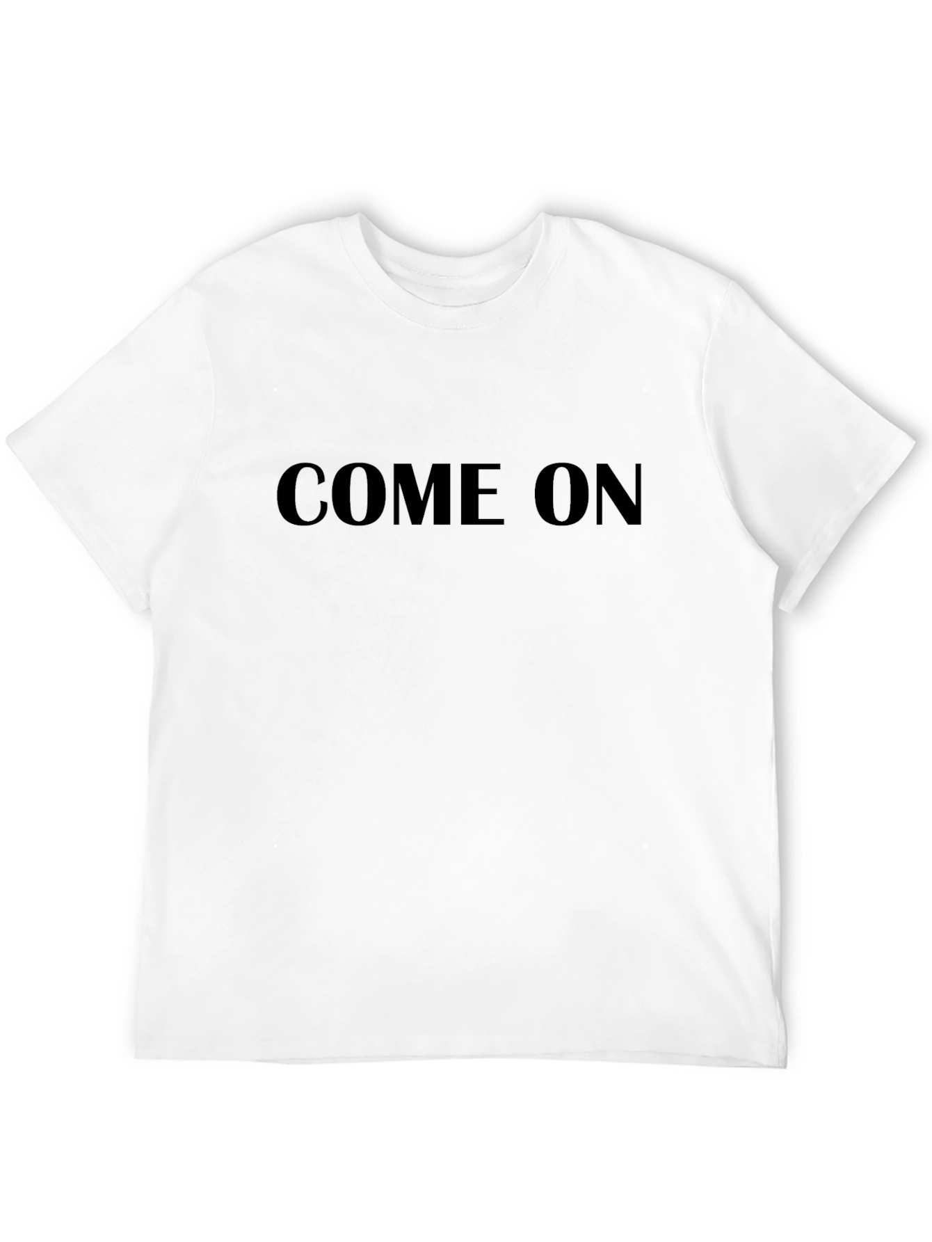 Come On Graphic Tee - Black Cotton Casual T-Shirt