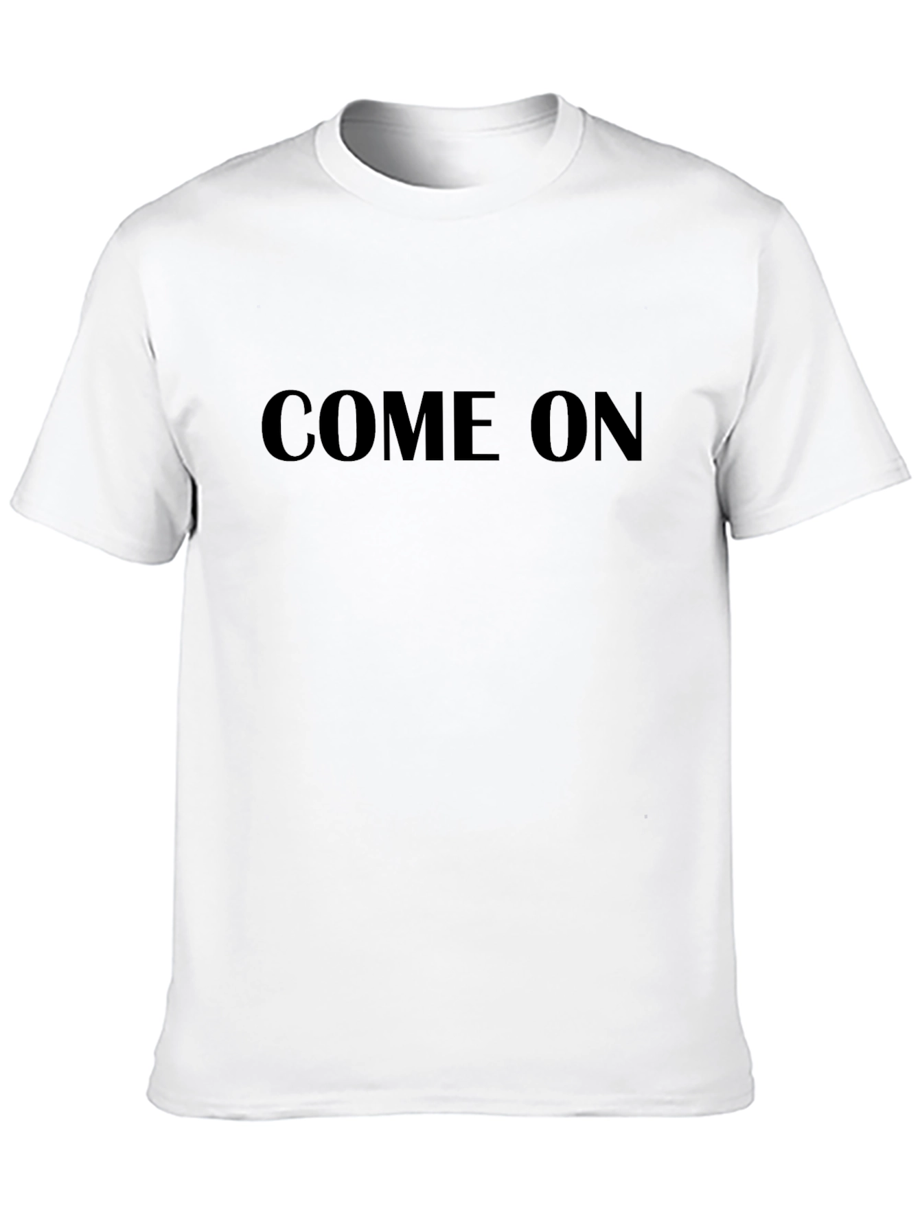 Come On Graphic Tee - Black Cotton Casual T-Shirt