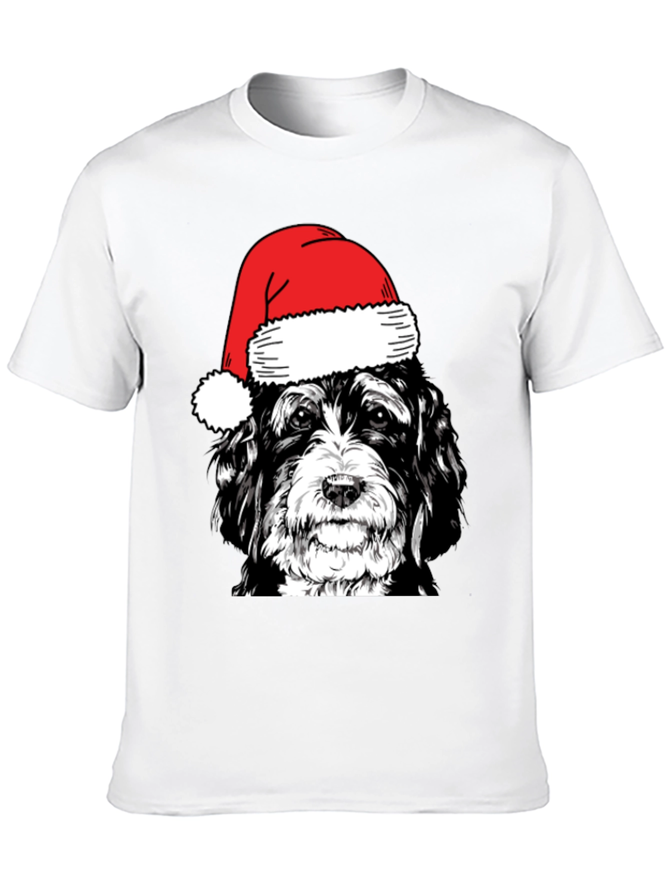 Festive Dog Santa Hat T-Shirt