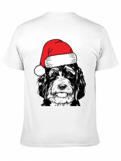 Festive Dog Santa Hat T-Shirt