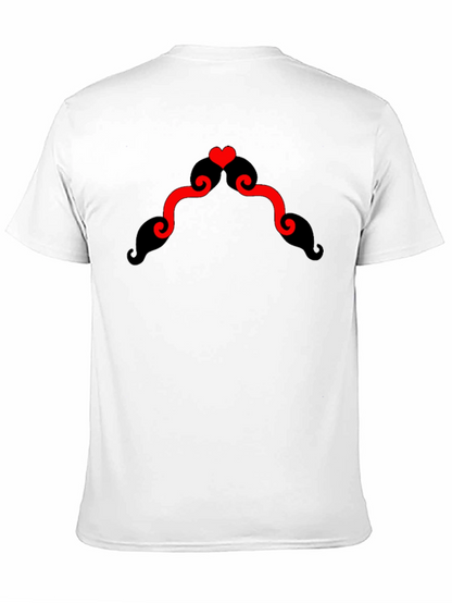 Heart Mustache Black T-Shirt