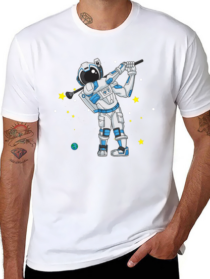 Astronaut Golfing T-Shirt - Space Golfer Tee