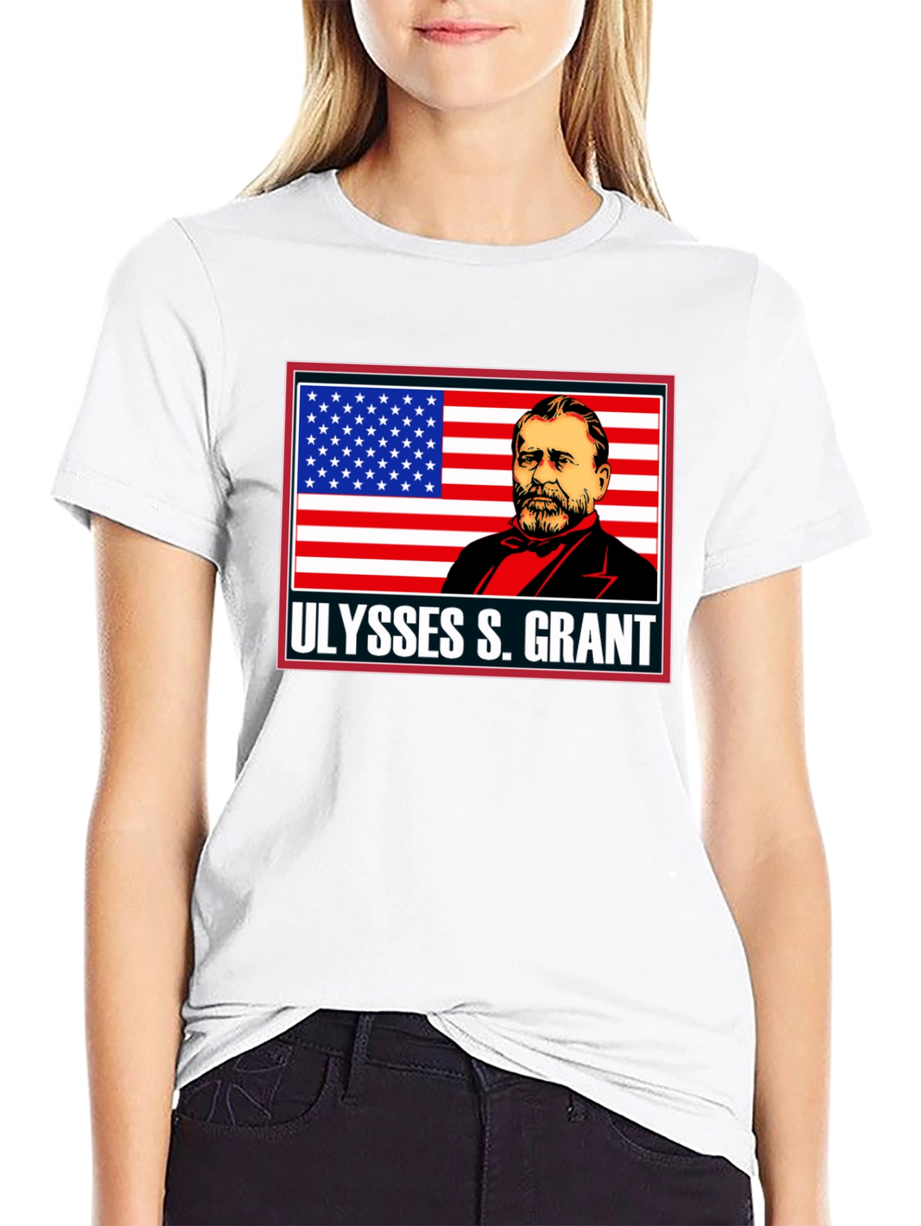 Ulysses S. Grant Graphic Tee - Patriotic Black T-Shirt