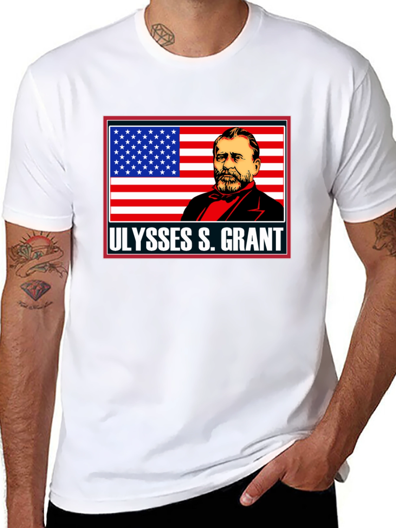 Ulysses S. Grant Graphic Tee - Patriotic Black T-Shirt