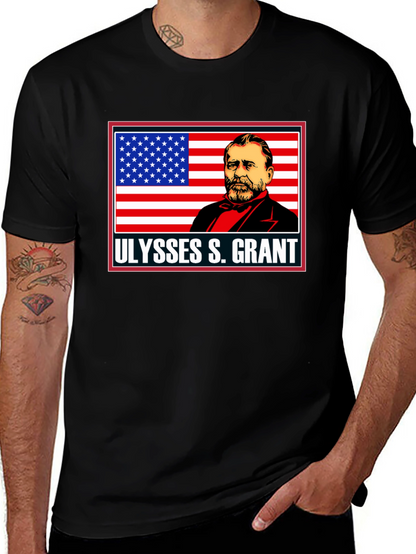 Ulysses S. Grant Graphic Tee - Patriotic Black T-Shirt
