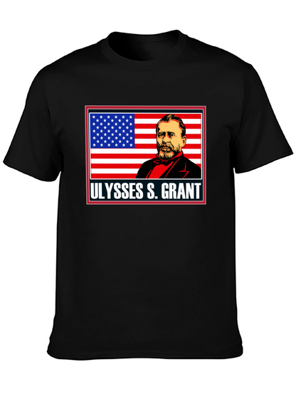 Ulysses S. Grant Graphic Tee - Patriotic Black T-Shirt