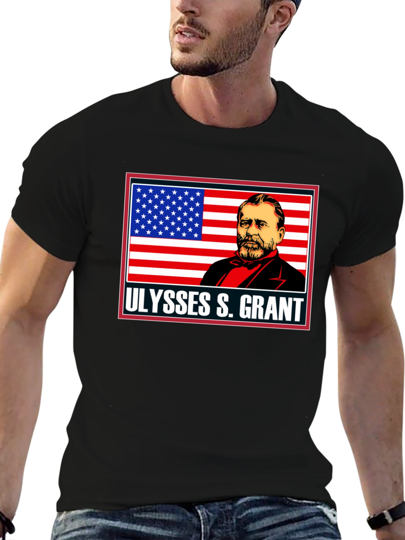 Ulysses S. Grant Graphic Tee - Patriotic Black T-Shirt
