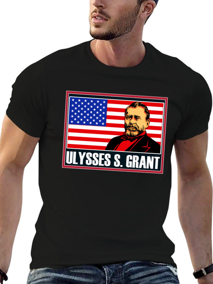 Ulysses S. Grant Graphic Tee - Patriotic Black T-Shirt