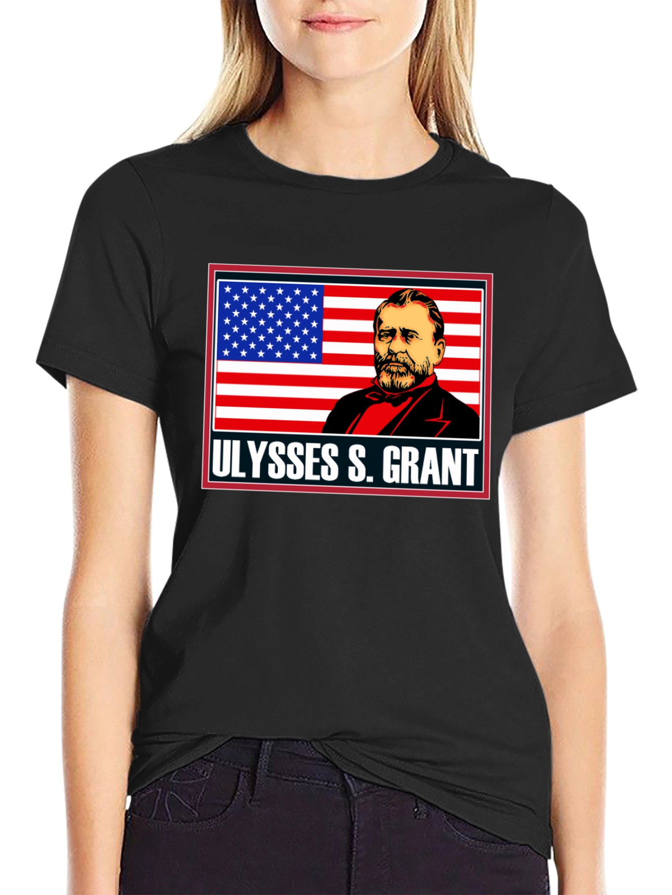 Ulysses S. Grant Graphic Tee - Patriotic Black T-Shirt