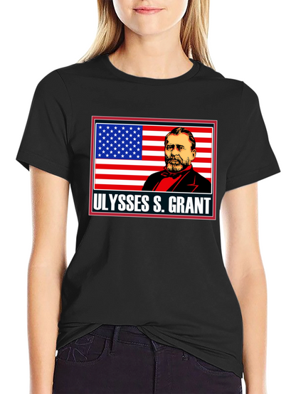 Ulysses S. Grant Graphic Tee - Patriotic Black T-Shirt