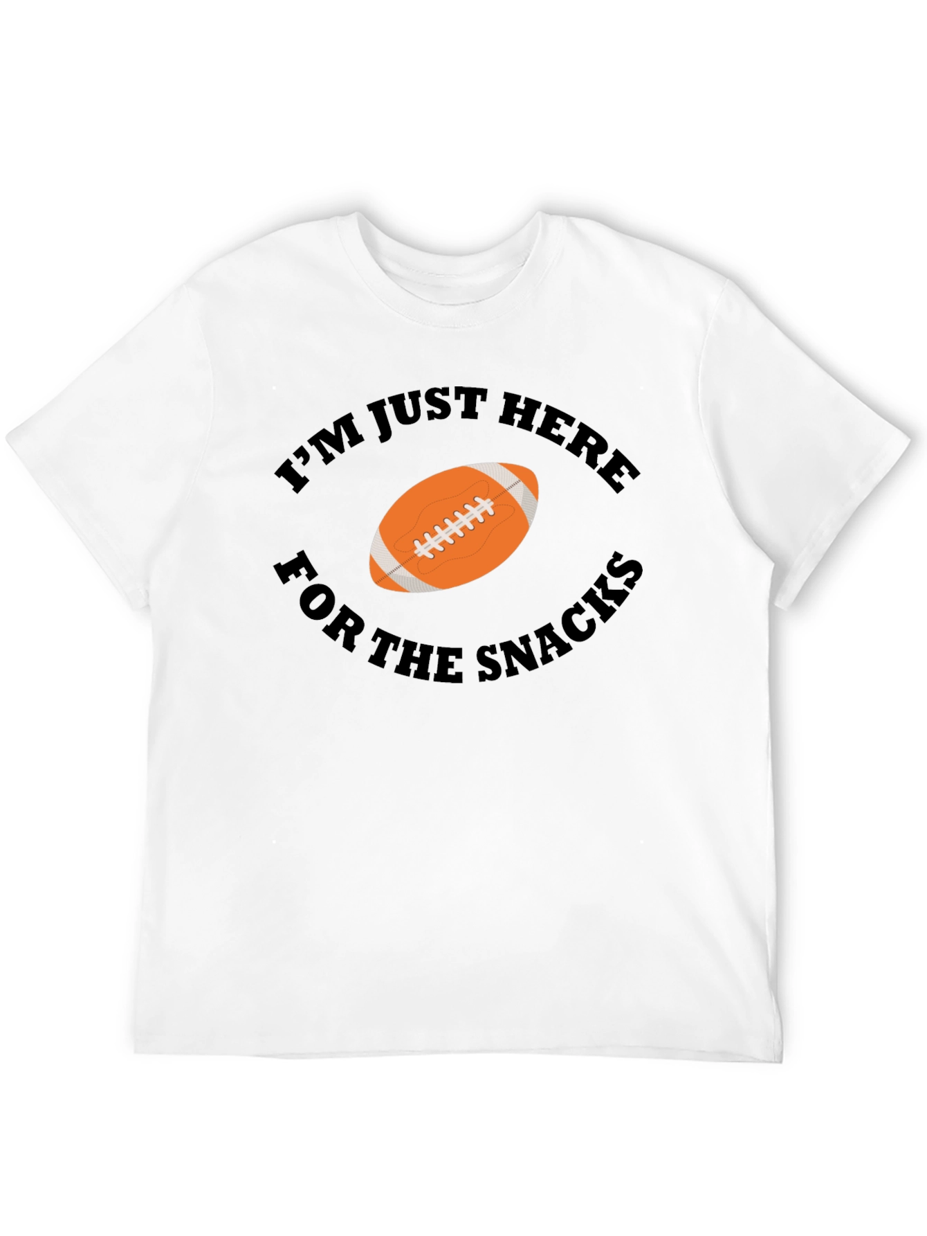 Snacks Football Graphic Tee - Black Cotton T-Shirt