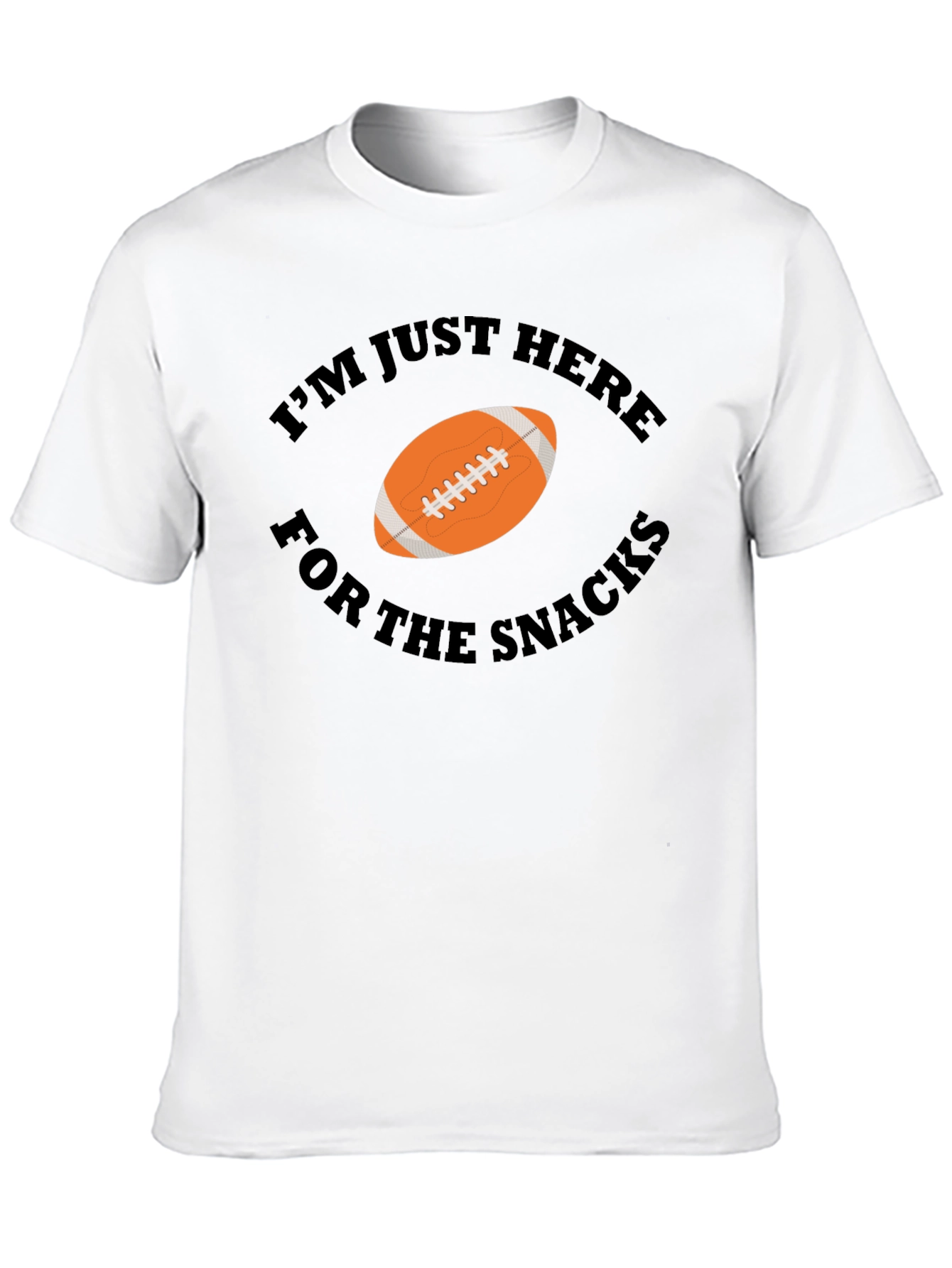 Snacks Football Graphic Tee - Black Cotton T-Shirt