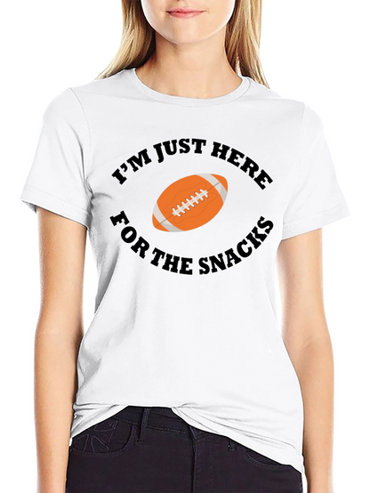 Snacks Football Graphic Tee - Black Cotton T-Shirt