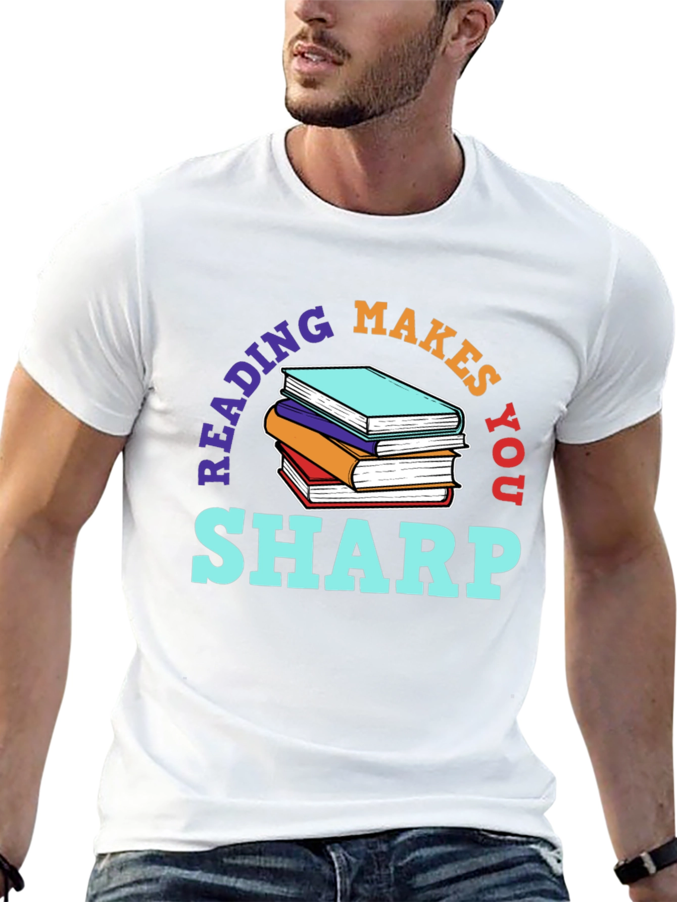 Reading Makes You Sharp Black T-Shirt