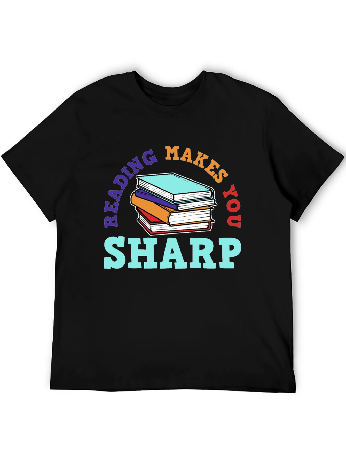 Reading Makes You Sharp Black T-Shirt