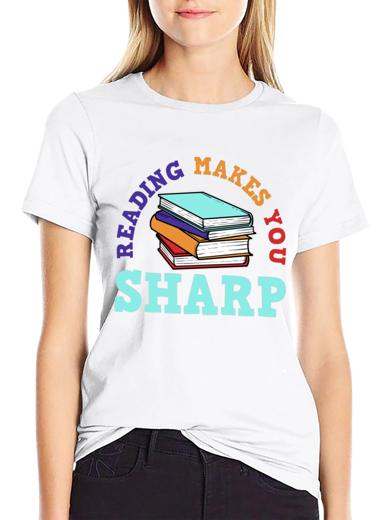 Reading Makes You Sharp Black T-Shirt
