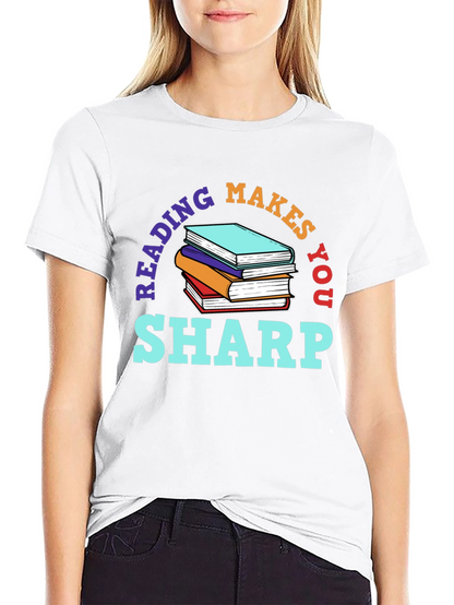 Reading Makes You Sharp Black T-Shirt