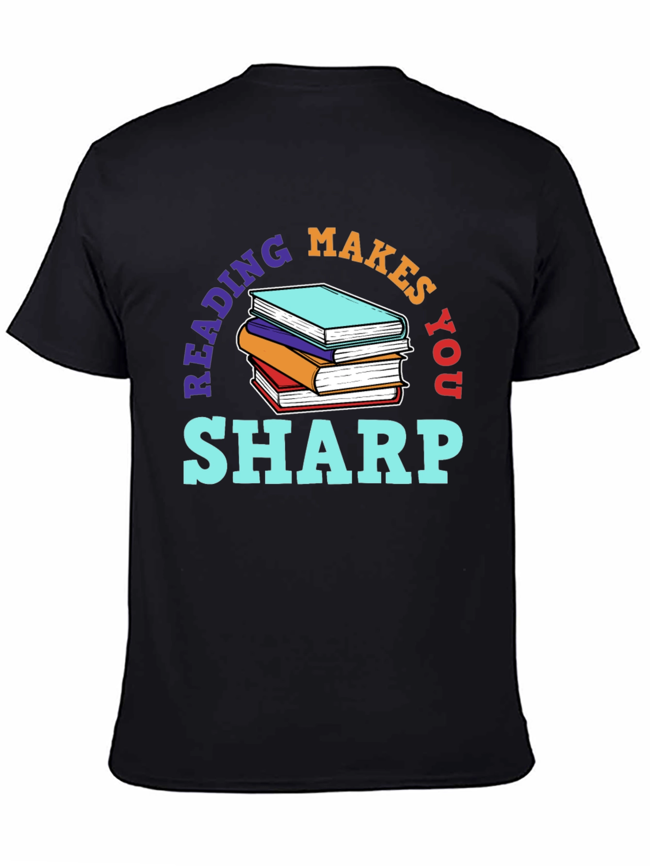 Reading Makes You Sharp Black T-Shirt
