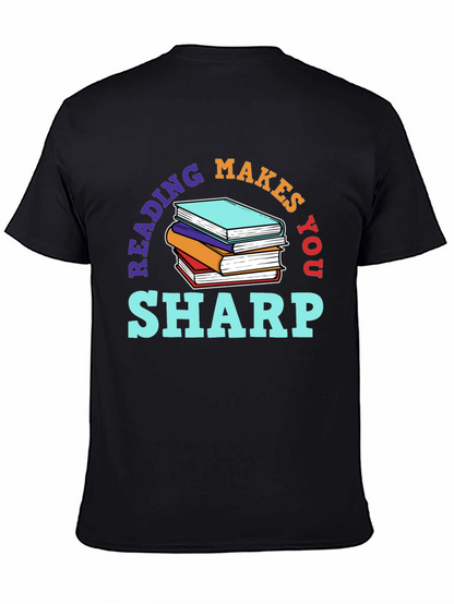 Reading Makes You Sharp Black T-Shirt