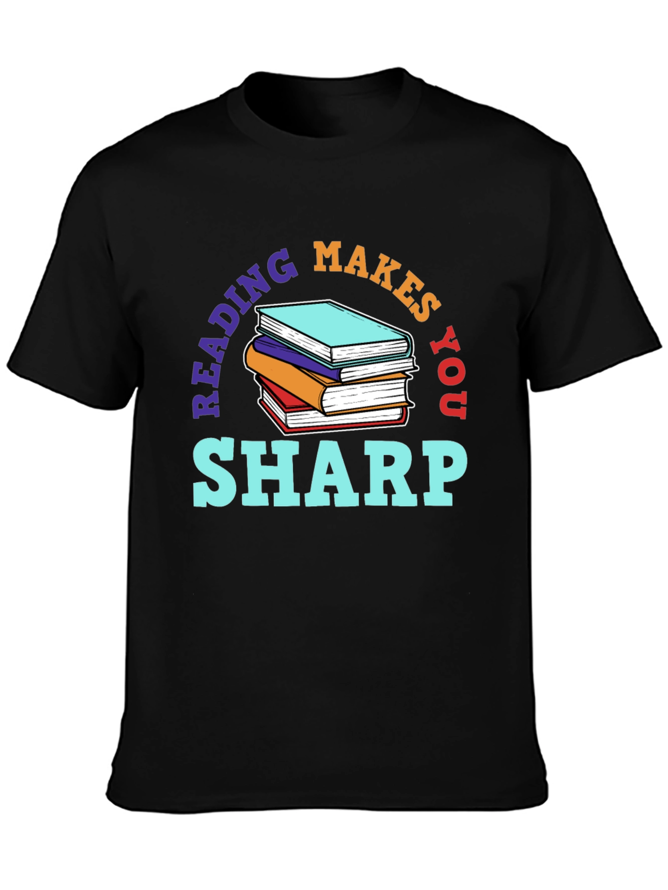 Reading Makes You Sharp Black T-Shirt