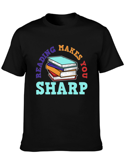 Reading Makes You Sharp Black T-Shirt