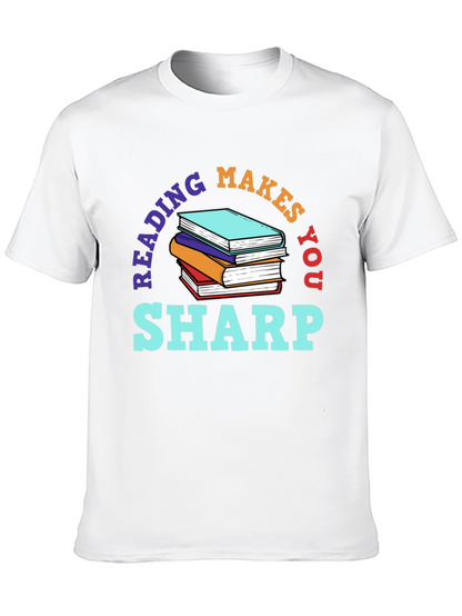 Reading Makes You Sharp Black T-Shirt