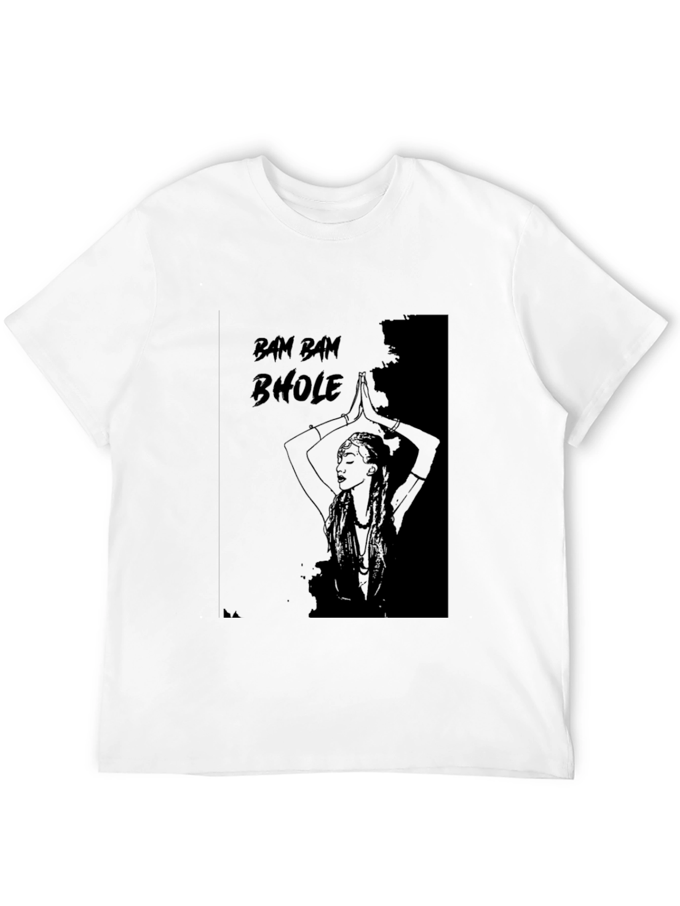 Bam Bam Bhole Graphic Black T-Shirt