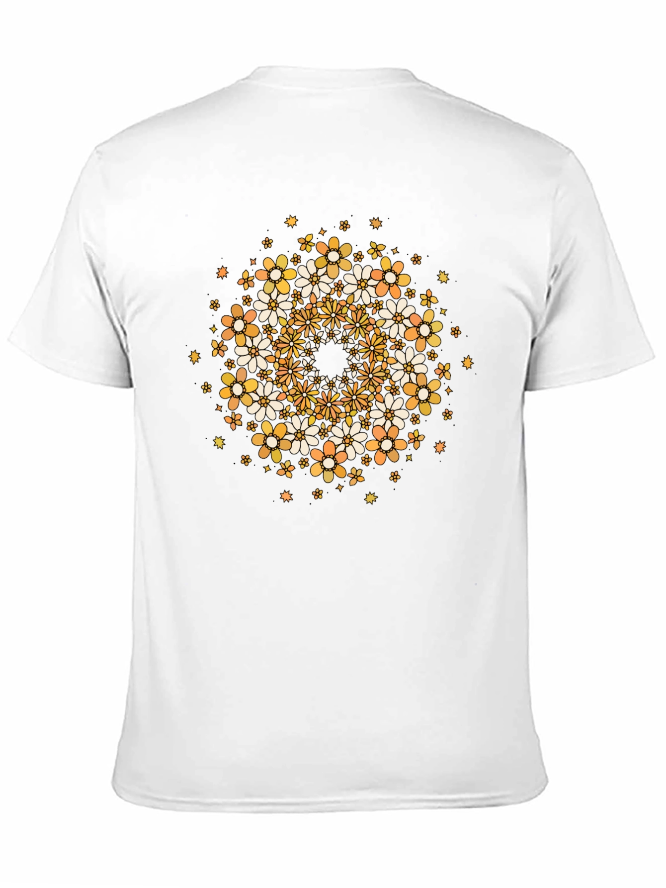 Floral Mandala Graphic Tee - Black