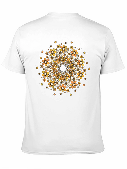 Floral Mandala Graphic Tee - Black