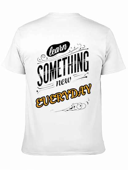 Learn Something New Everyday Black Graphic Tee