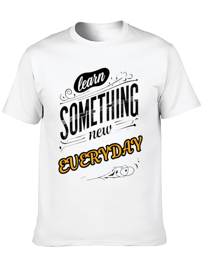 Learn Something New Everyday Black Graphic Tee
