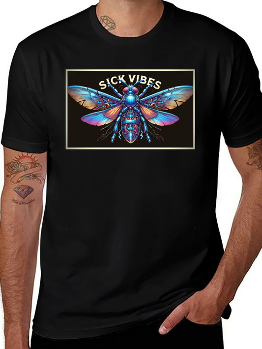 Sick Vibes Graphic T-Shirt - Unique Insect Design