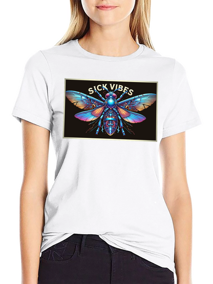 Sick Vibes Graphic T-Shirt - Unique Insect Design
